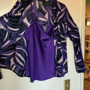 Purple Patterned Blouse by W
